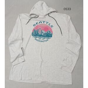 Prairie Mountain (2XL) Light Gray Seattle Washington Light Long Sleeve String...